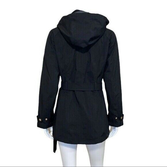 MICHAEL Michael Kors Black Hooded Raincoat Women's Size Small NWT - Picture 4 of 9